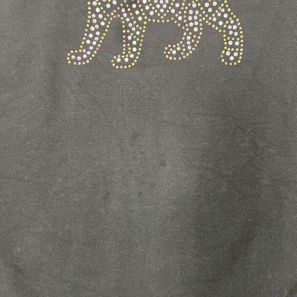 QUACKER FACTORY Cat Lady Bedazzled Rhinestone Classic Sweatshirt Black Size 3X - Picture 8 of 12